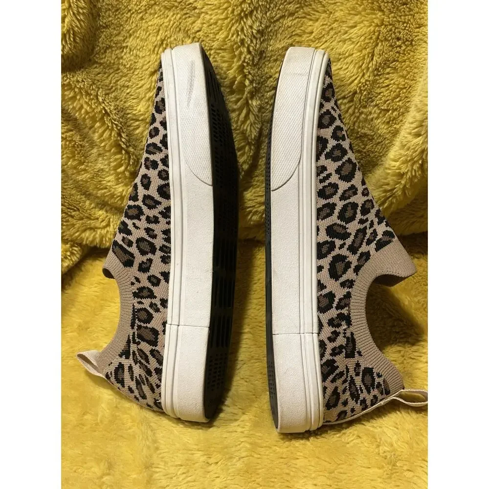 Reebok Women's Sz 8 Katura Onlux Walking Shoes Brown Animal Print Casual Comfort